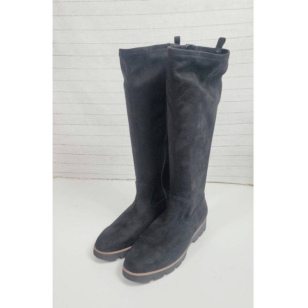 VIONIC ASHBURN WATER REPELLANT SUEDE KNEE HIGH BOOTS IN BLACK, SZ 9